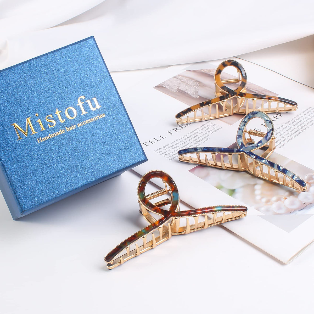Mistofu gift-ready clip trio as a stylish daily accessory