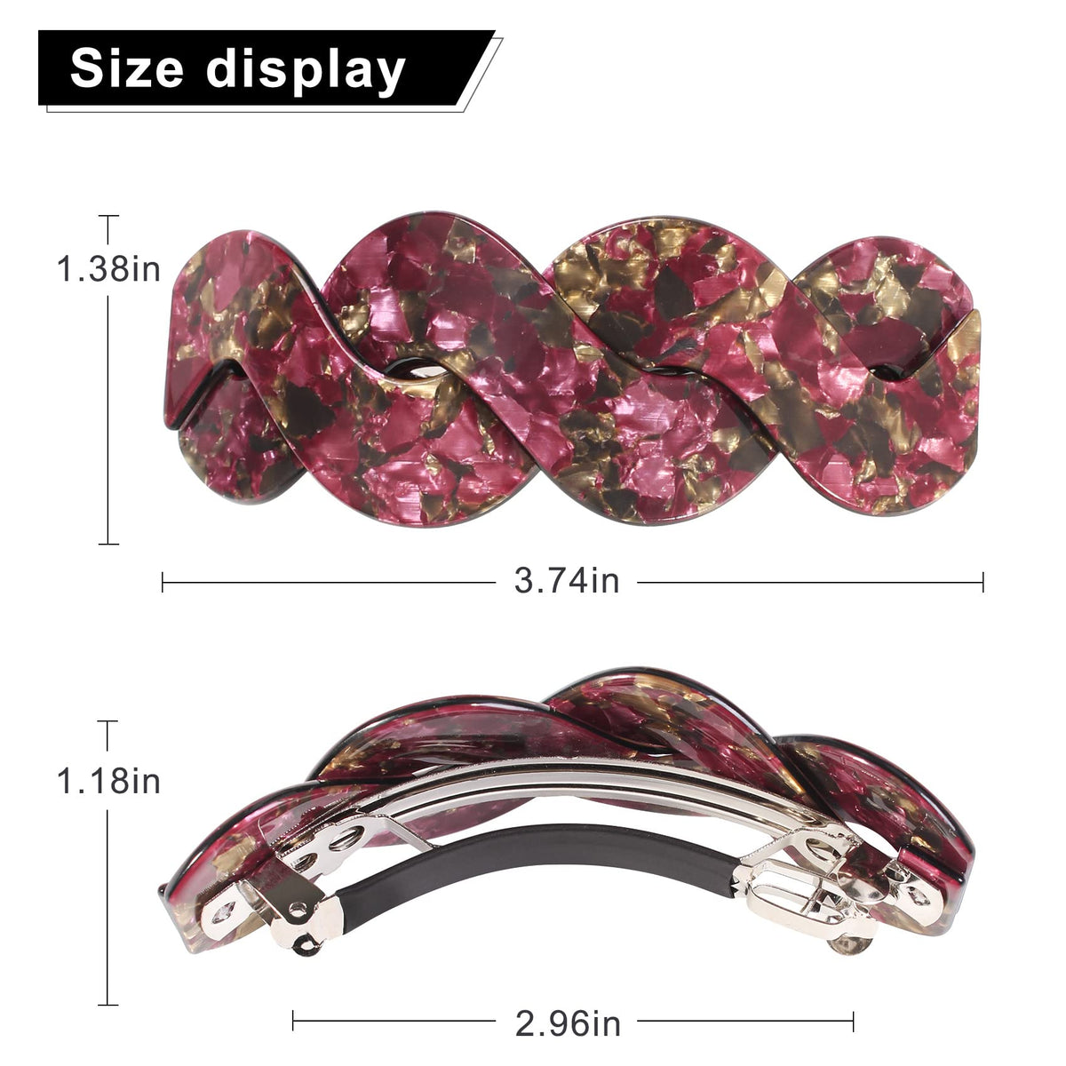 Mistofu tortoiseshell-abalone pattern closeup reveals the elegant acrylic twist design.