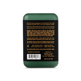 Mistral Cypress Oak soap scent notes evoke Mediterranean freshness and confidence.