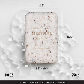 Mistral Mezcal Lime soap lather delivers a revitalizing morning wash.