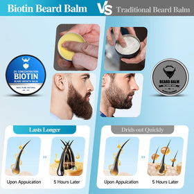 Mistysprite beard balm application swatch demonstrates even, non-greasy spread for easy grooming.