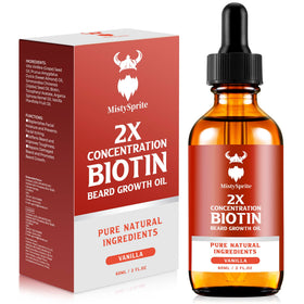 MistySprite beard growth oil bottle pour for smooth application