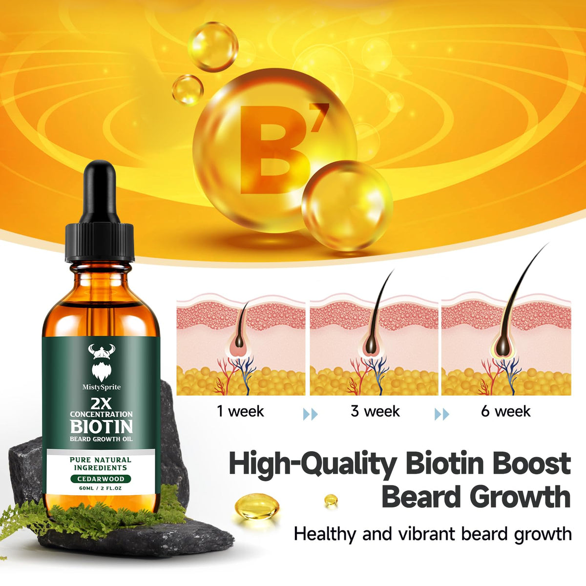 MistySprite beard oil with argan oil blend for conditioned beard