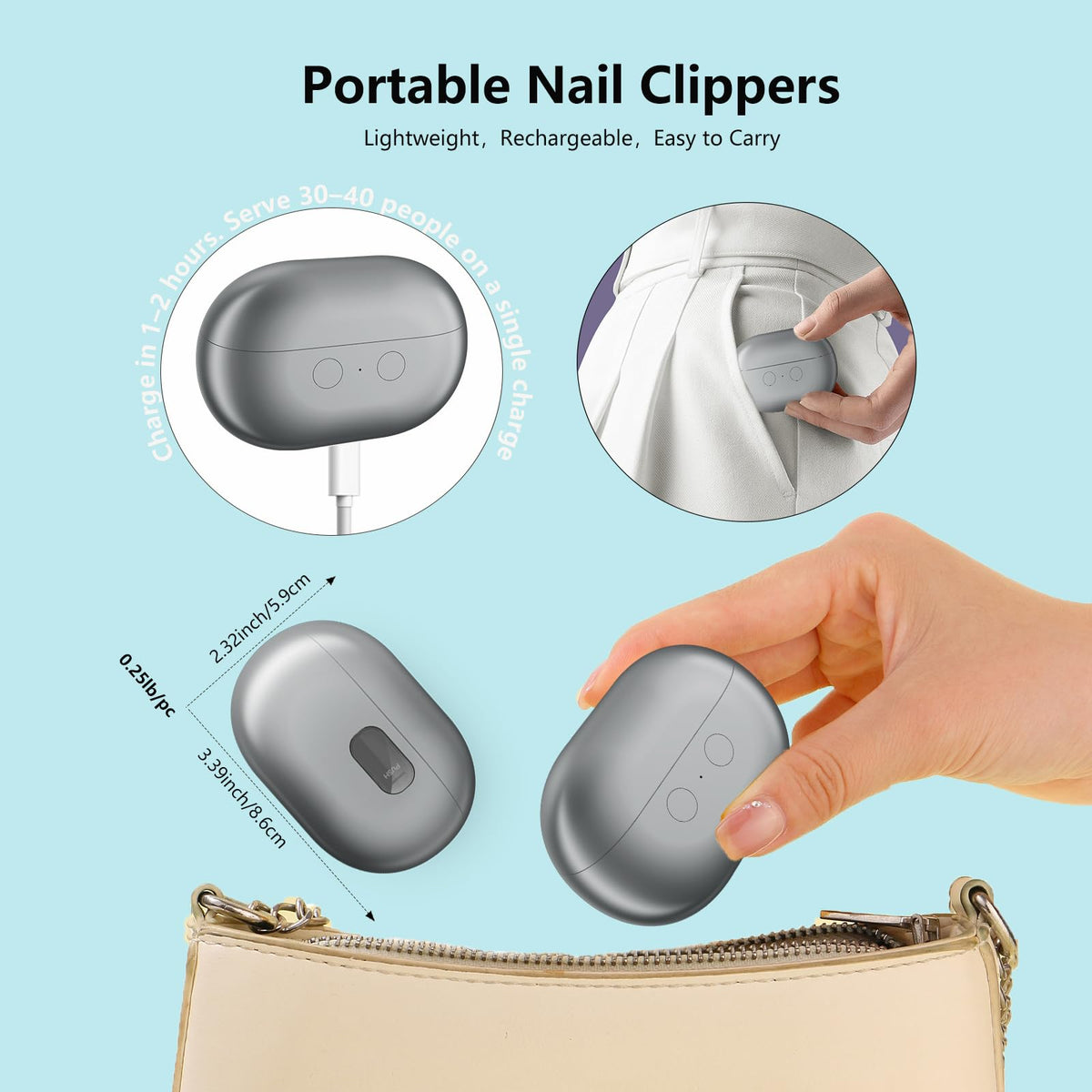 MISWOWO 3-in-1 file-buff provides smooth, polished nails.