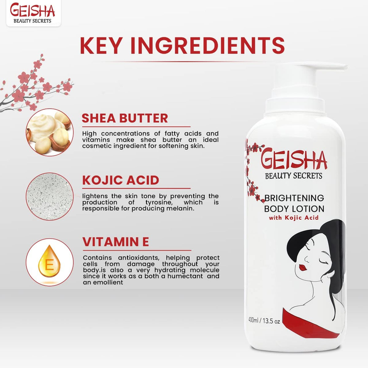 MITCHELL BRANDS OMIC Geisha Kojic Cream label detail hints at premium skin brightening.
