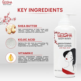 MITCHELL BRANDS OMIC Geisha Kojic Cream label detail hints at premium skin brightening.