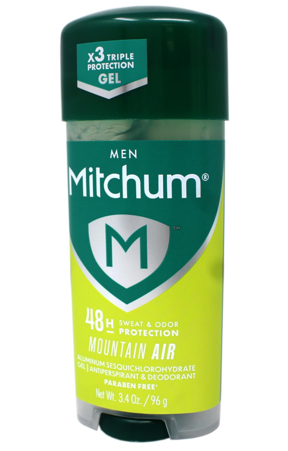 Mitchum Advanced Gel Mountain Air texture close-up highlights non-sticky feel