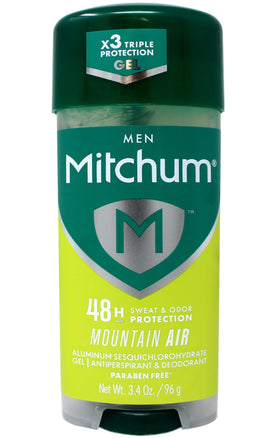 Mitchum Mountain Air cap and label reinforce trusted brand and easy use