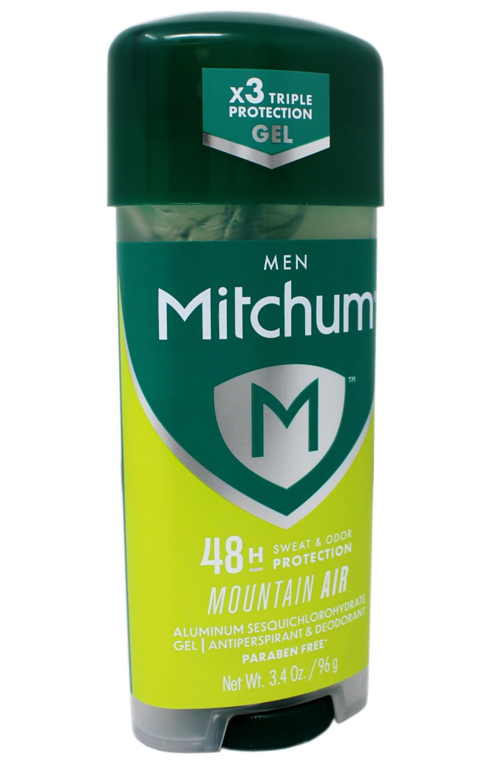 Mitchum Advanced Gel Mountain Air application close-up showing gel texture