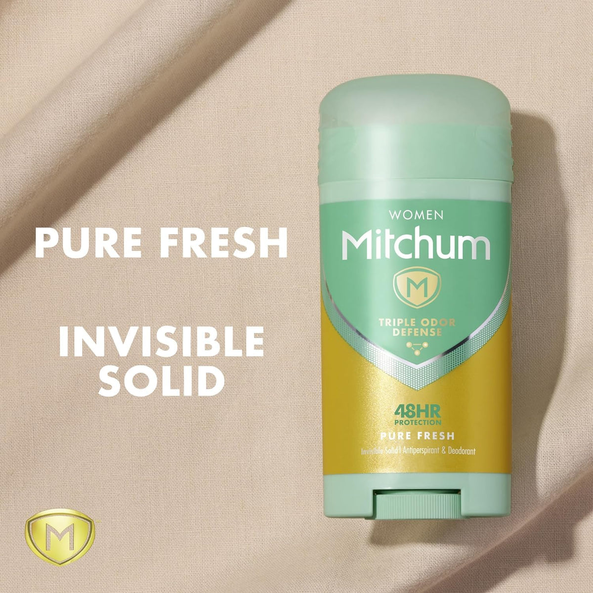 Dermatologist-tested Mitchum label highlights everyday safety