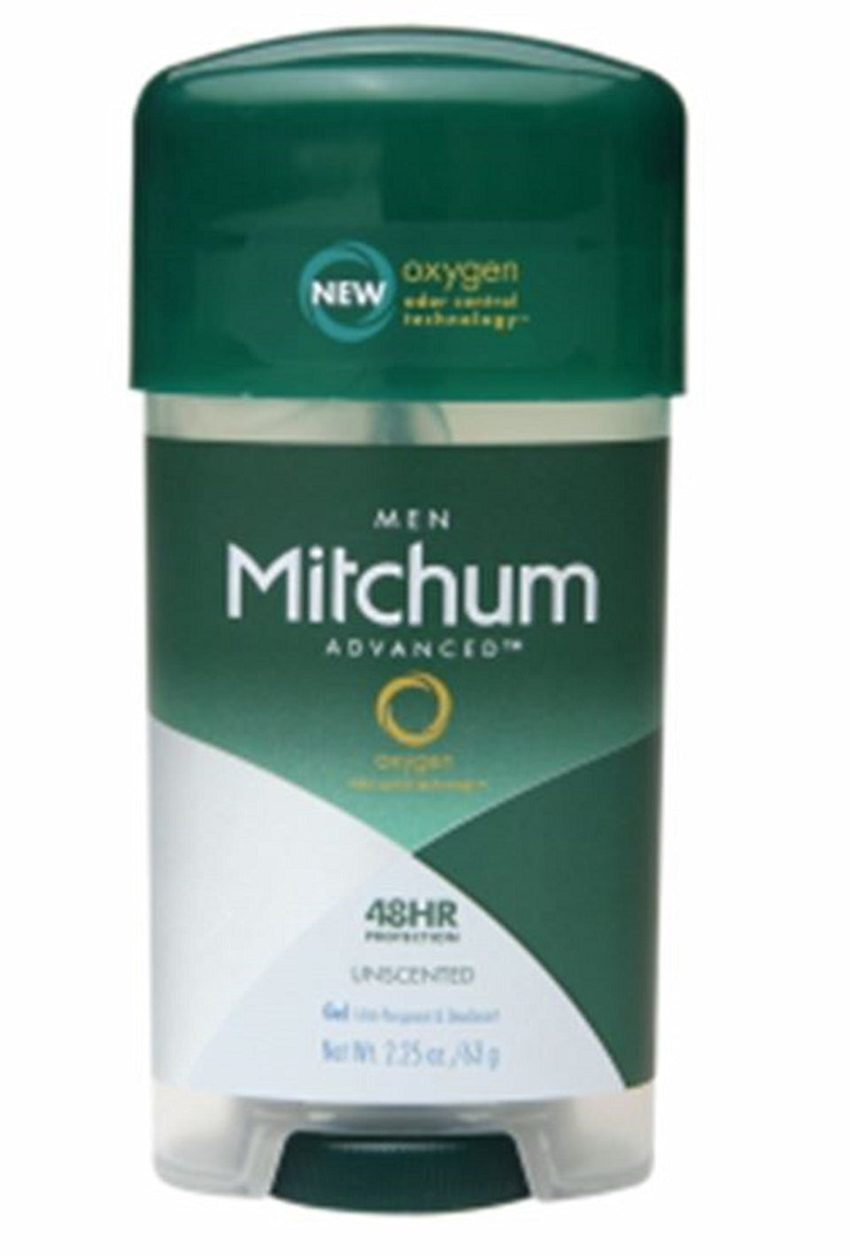 Mitchum Power Gel Unscented bottle offering reliable all-day protection and freshness.