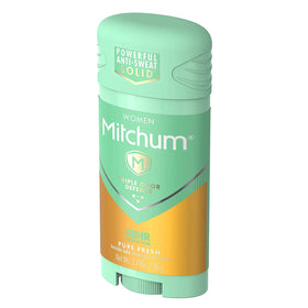 Close-up of Mitchum Pure Fresh texture showing smooth glide.