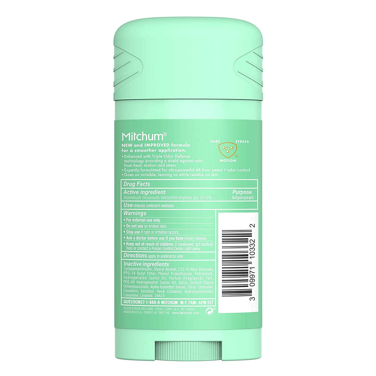 Mitchum Pure Fresh packaging on display emphasizes a refreshing scent.