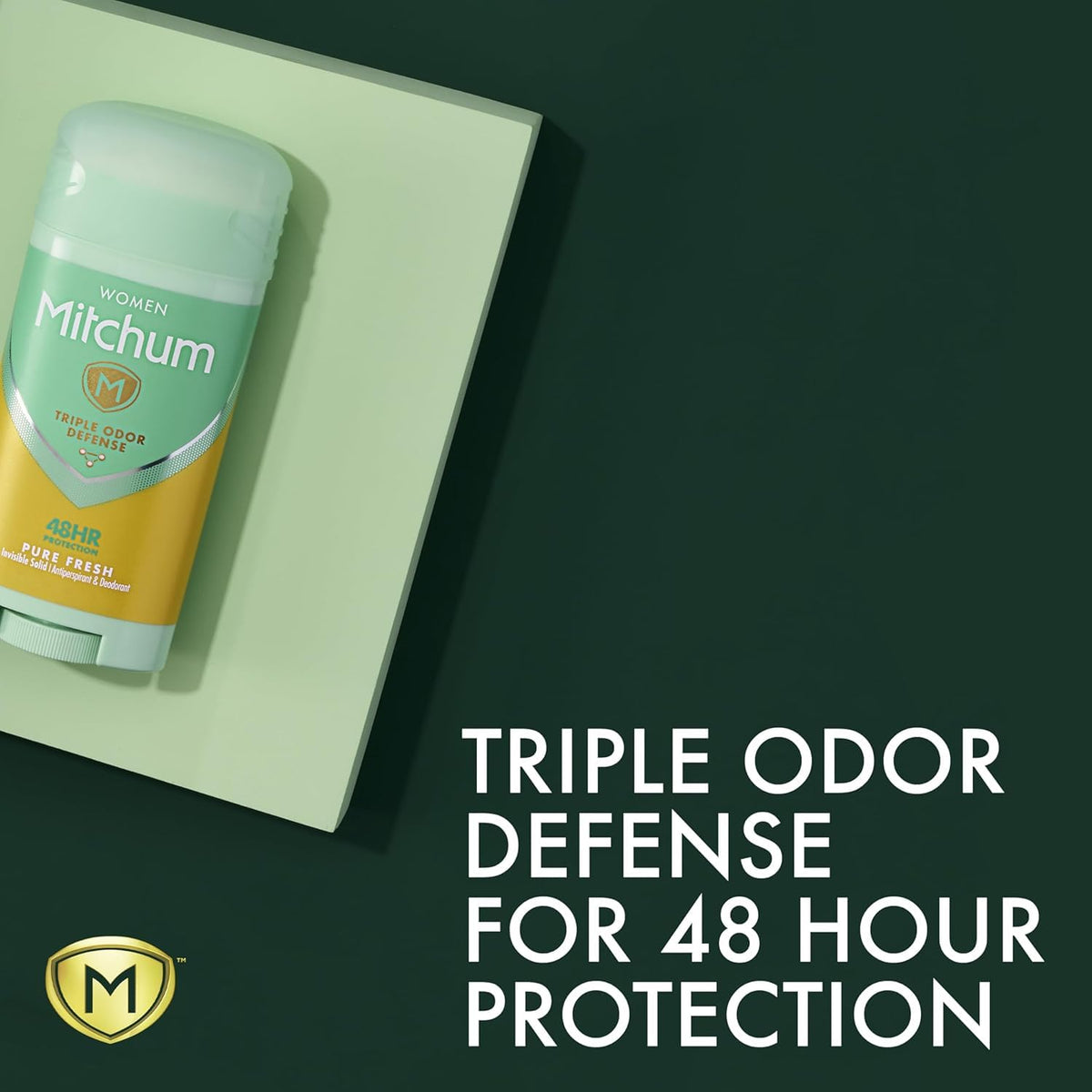 Closeup of Mitchum Pure Fresh scent for daily freshness