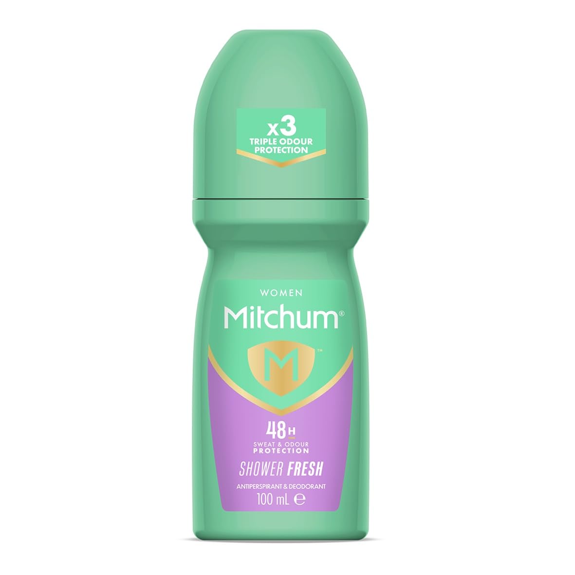 Mitchum Women 48HR roll-on front view shows long-lasting protection.