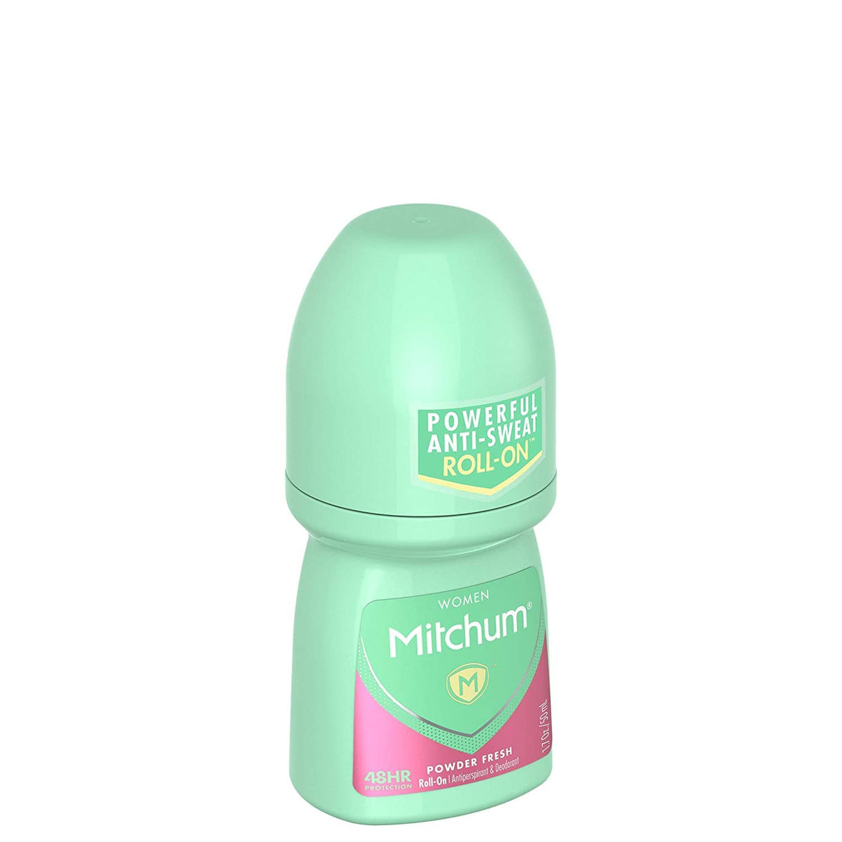 Mitchum Women Invisible Roll-On Powder Fresh application demonstrates smooth glide.