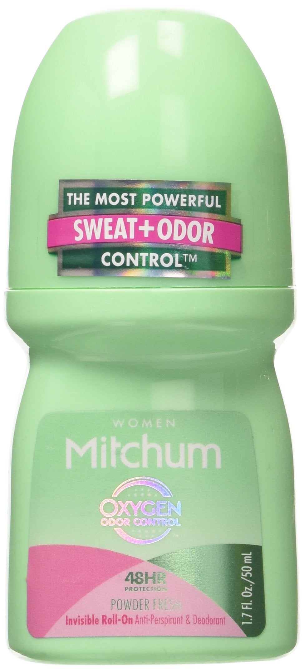 Mitchum Women Roll-On Powder Fresh bottle providing all-day odor protection