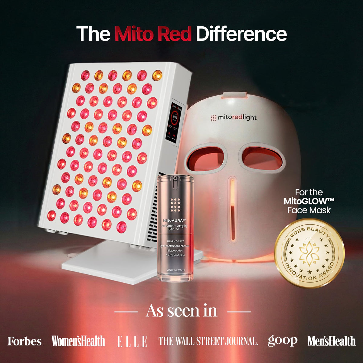 Hydrating, brightening finish expected from MitoAURA Activate Amplify serum