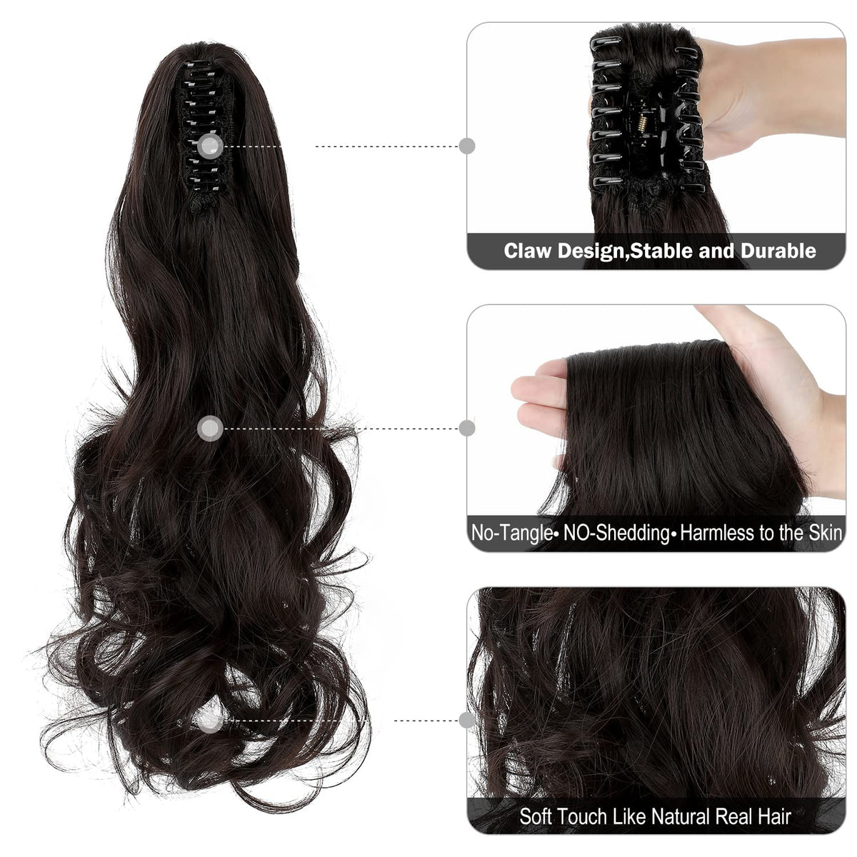 Mitrygreen 18-inch wavy hairpiece adds length and fullness