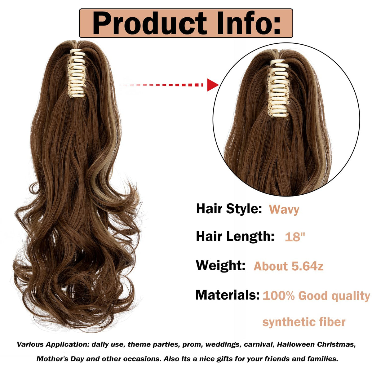 Mitrygreen ash-blonde-mix clip-in blends natural color with fuller look