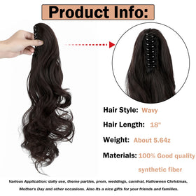 Mitrygreen claw-clip ponytail extension securing easily in windy days