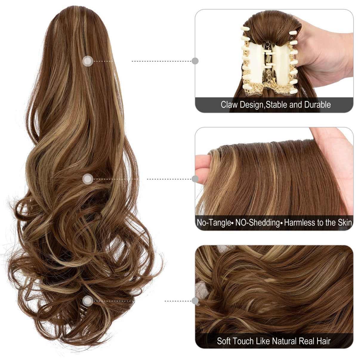 Mitrygreen wavy hair extensions with soft, realistic waves