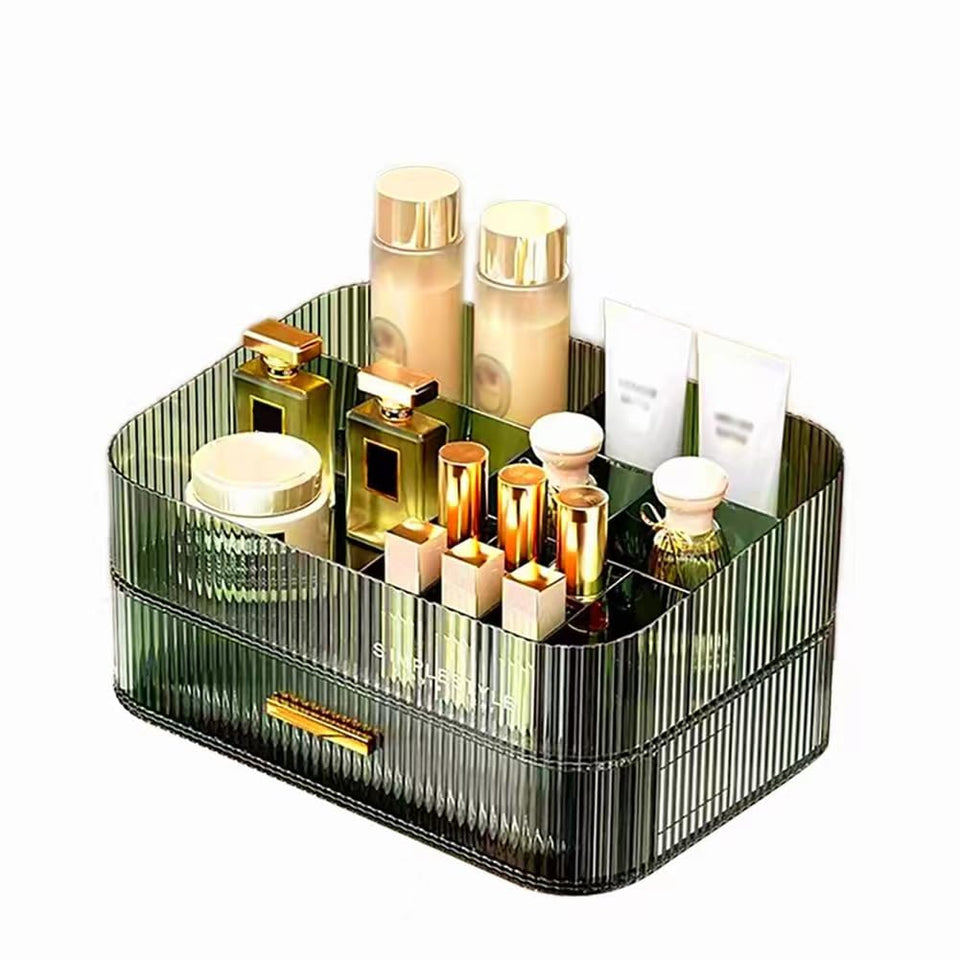 MIUOPUR makeup organizer with stackable drawers front view for a clutter-free vanity