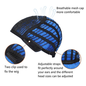 Miuric blue wig easy maintenance for quick tangles-free prep