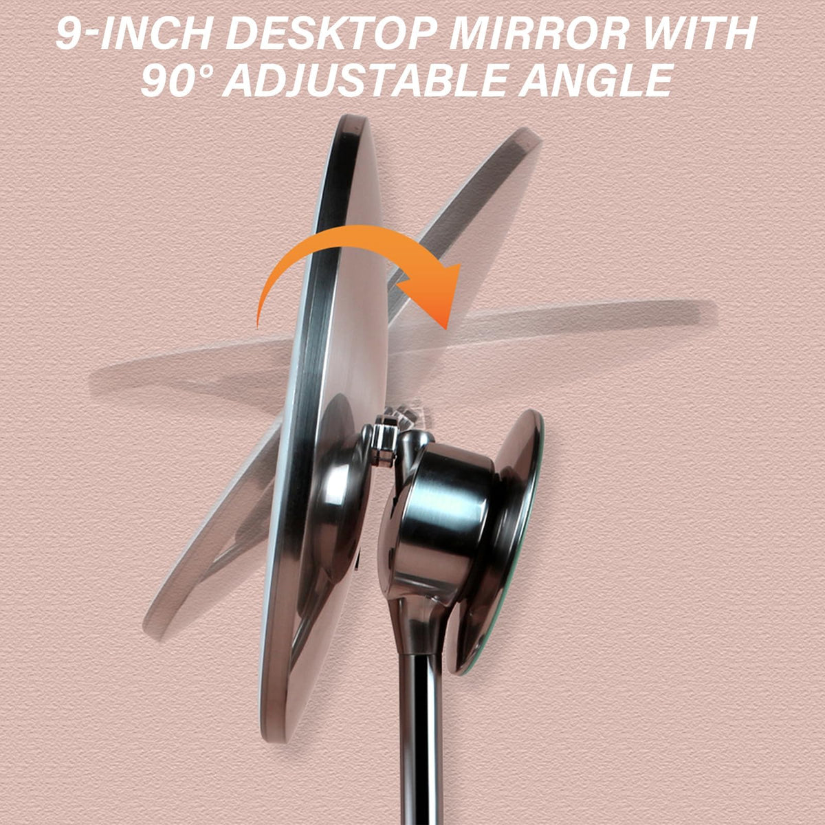 Miusco 9-inch desk mirror with 90-degree adjustable angle