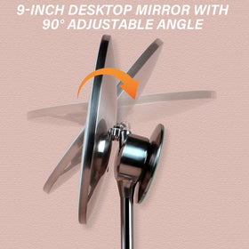 Miusco 9-inch desk mirror with 90-degree adjustable angle