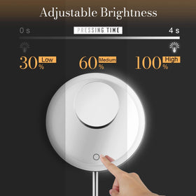 Miusco mirror rechargeable USB power for cordless vanity use