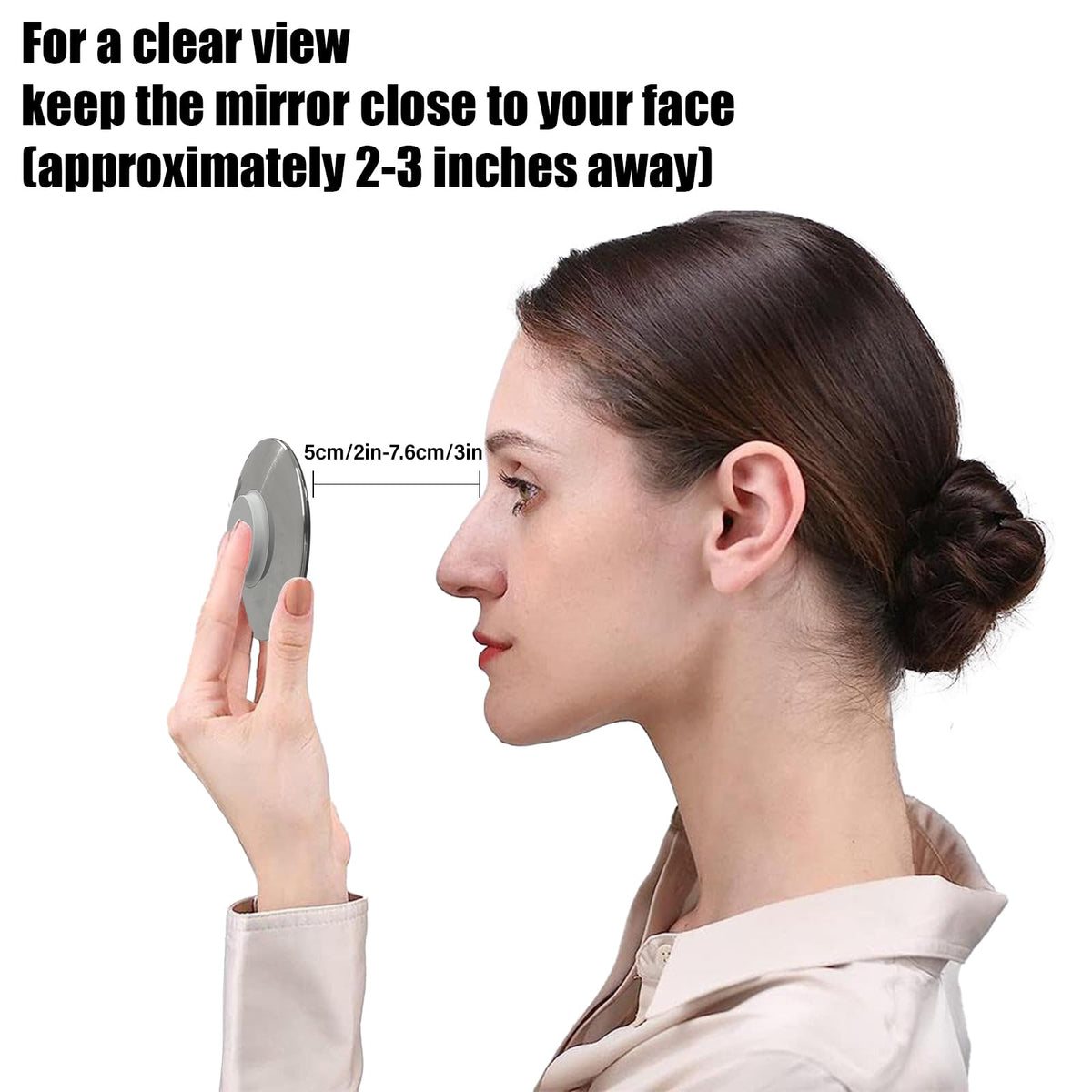 Miusco premium glass clarity for distortion-free viewing during makeup.