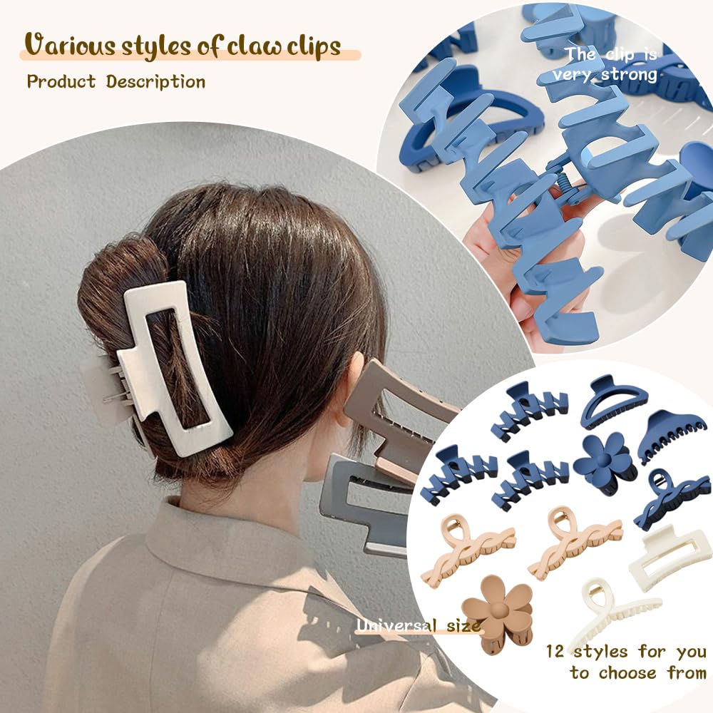 MIUSKATL matte gradient color claws add subtle style while keeping hair in place.