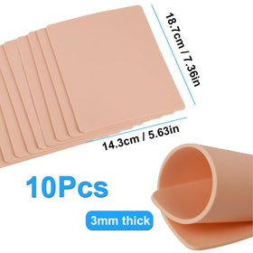 Miuxia pink 3mm practice skin close-up showing color match to real skin.