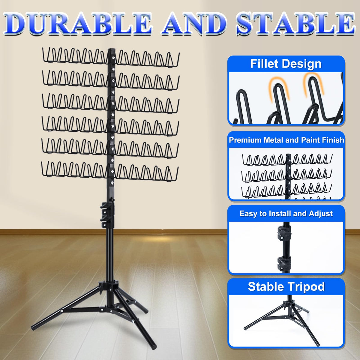 MIVERYEA compact-assembly image demonstrates quick setup and effortless storage between sessions.