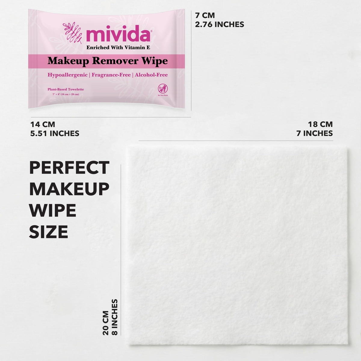 Dermatologist-tested and HRIPT-evaluated Mivida wipes for skin compatibility.