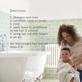 Family bath time with Mixed Chicks Gentle Kids Shampoo on a 33 oz bottle.