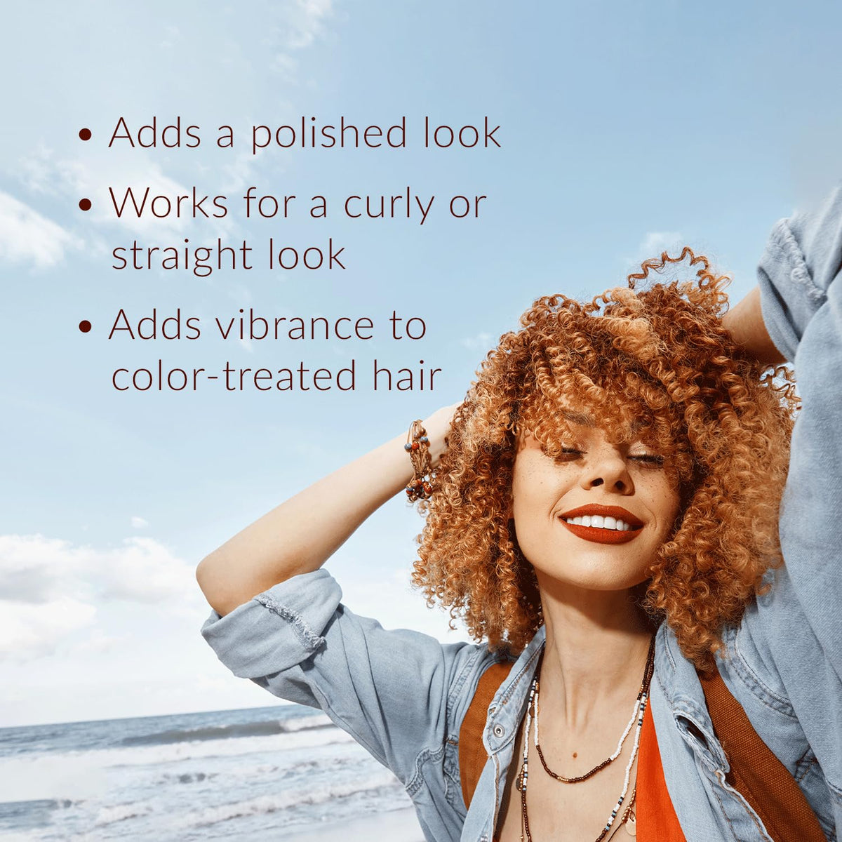 Mixed Chicks Gloss and Shining Hair Silk bottle demonstrates sleek finish for straight looks