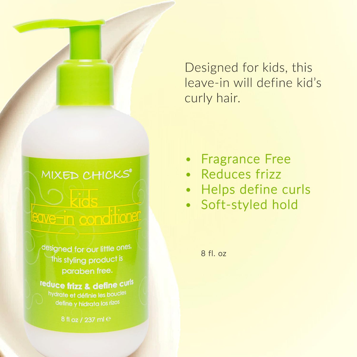 Mixed Chicks Kids Fragrance-free label highlights gentle care