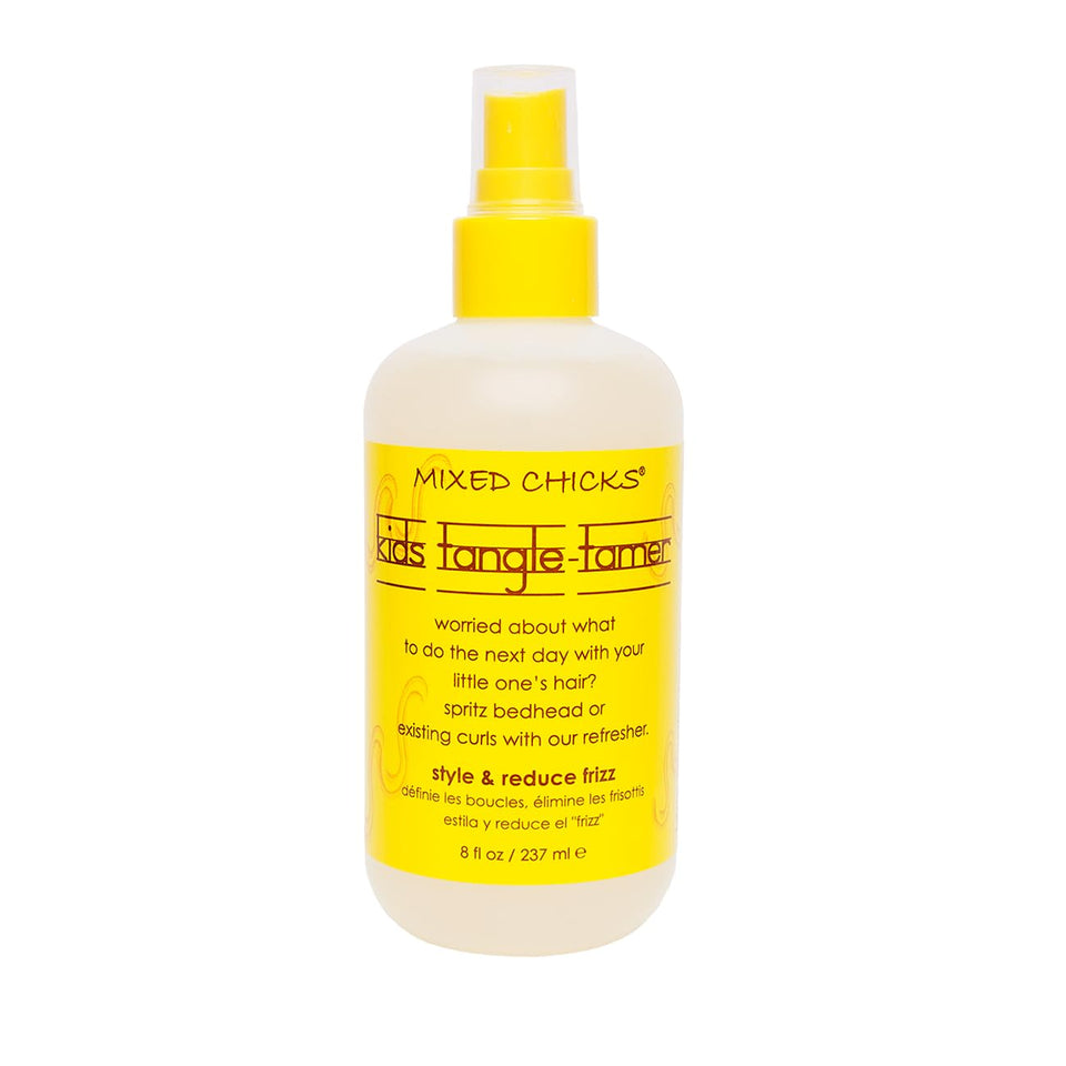 Mixed Chicks Kids Tangle Tamer bottle delivers lightweight hydration for tangle-prone curls.
