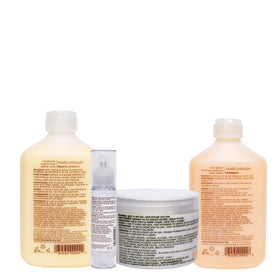 Mixed Chicks Quad Pack Leave-In Conditioner bottle, hydrates and smooths for easier daily styling.