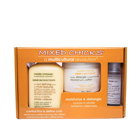 Mixed Chicks Quad Pack Shampoo bottle, gentle cleanse that supports frizz-free curls and natural oil balance.