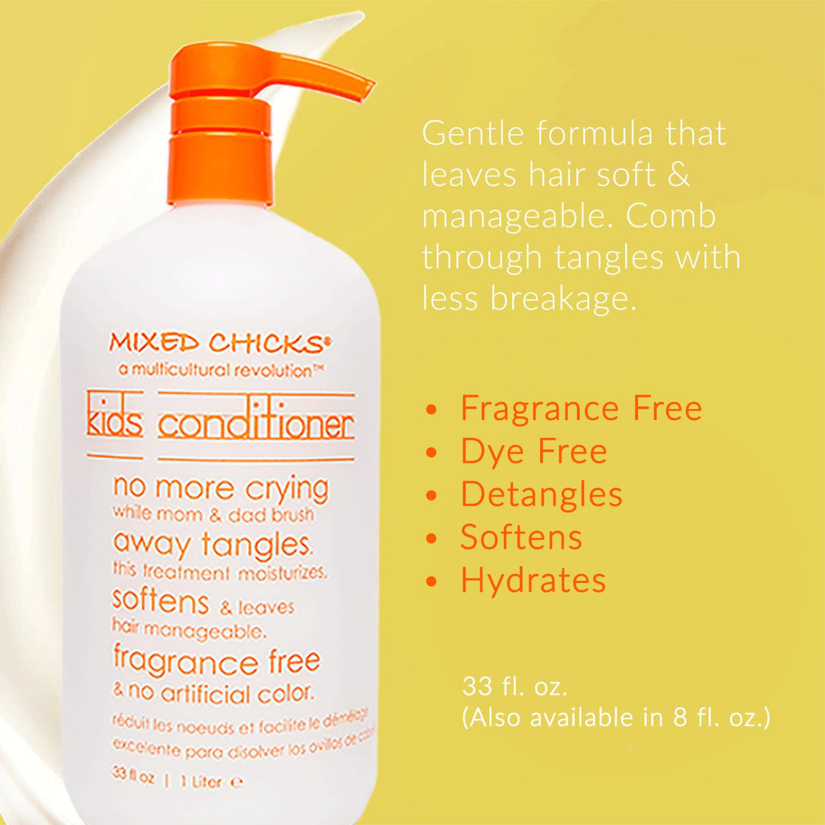 Mixed Chicks Safflower Seed Oil ingredient highlight promoting curls nourishment.
