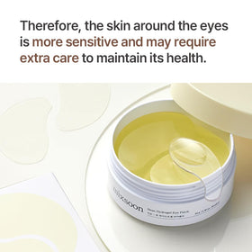 Mixsoon Bean Hydrogel Eye Patch cooling effect with translucent material
