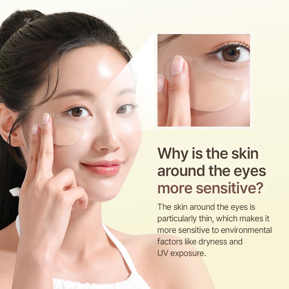 Mixsoon Bean Hydrogel Eye Patch applied under-eye area for targeted hydration