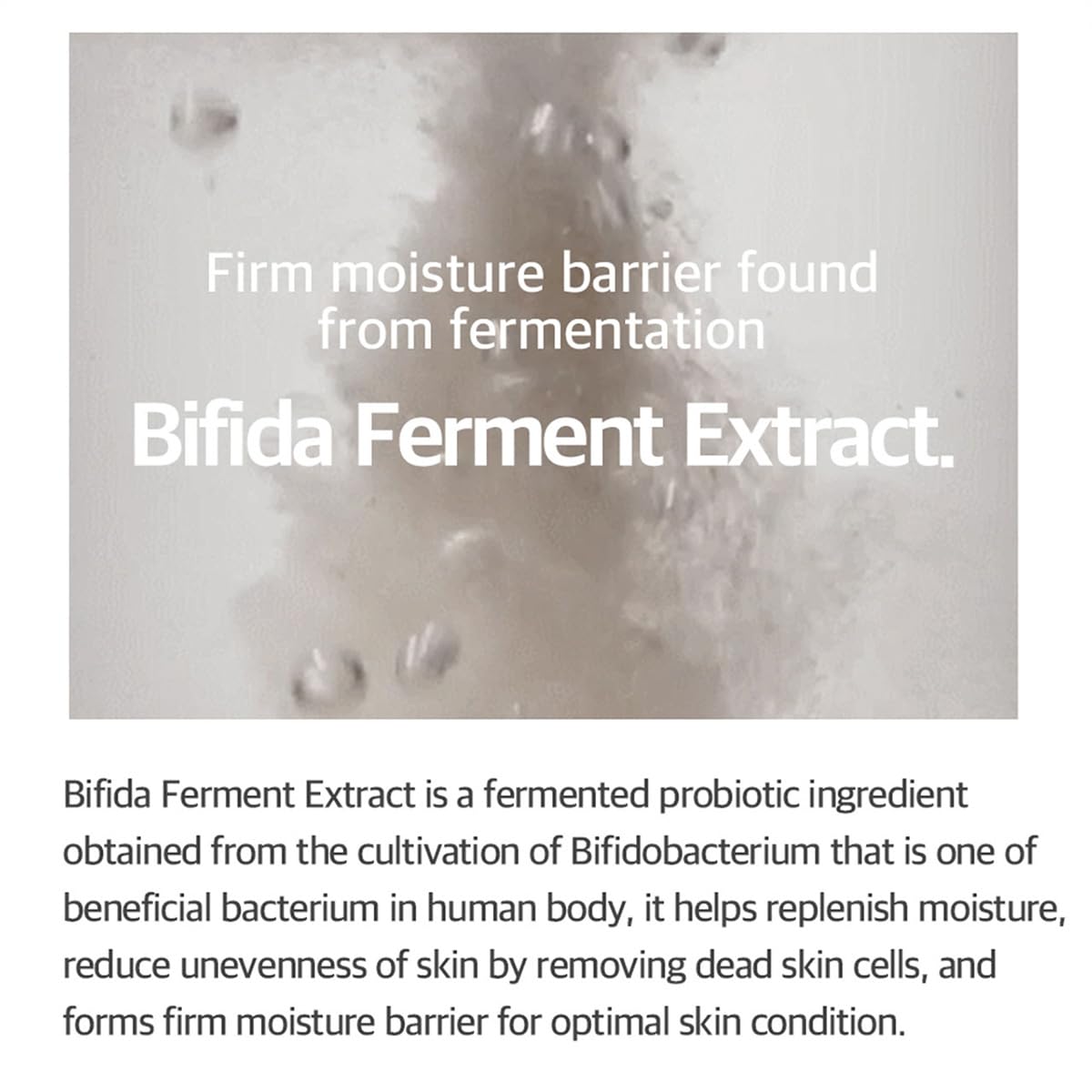 Mixsoon Bifida Ferment Essence drop on hand demonstrates gentle application for hydration.