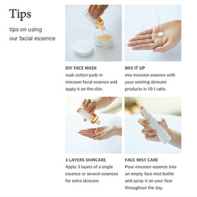Mixsoon Bifida Ferment Essence swatch on skin shows quick absorption and hydration.