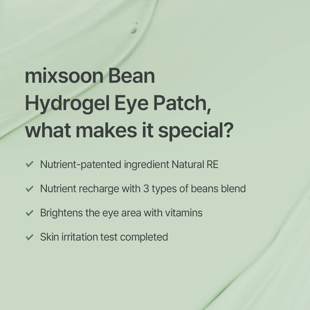Mixsoon Cica-Hyal Eye Patch contains 30 pairs for convenient use.