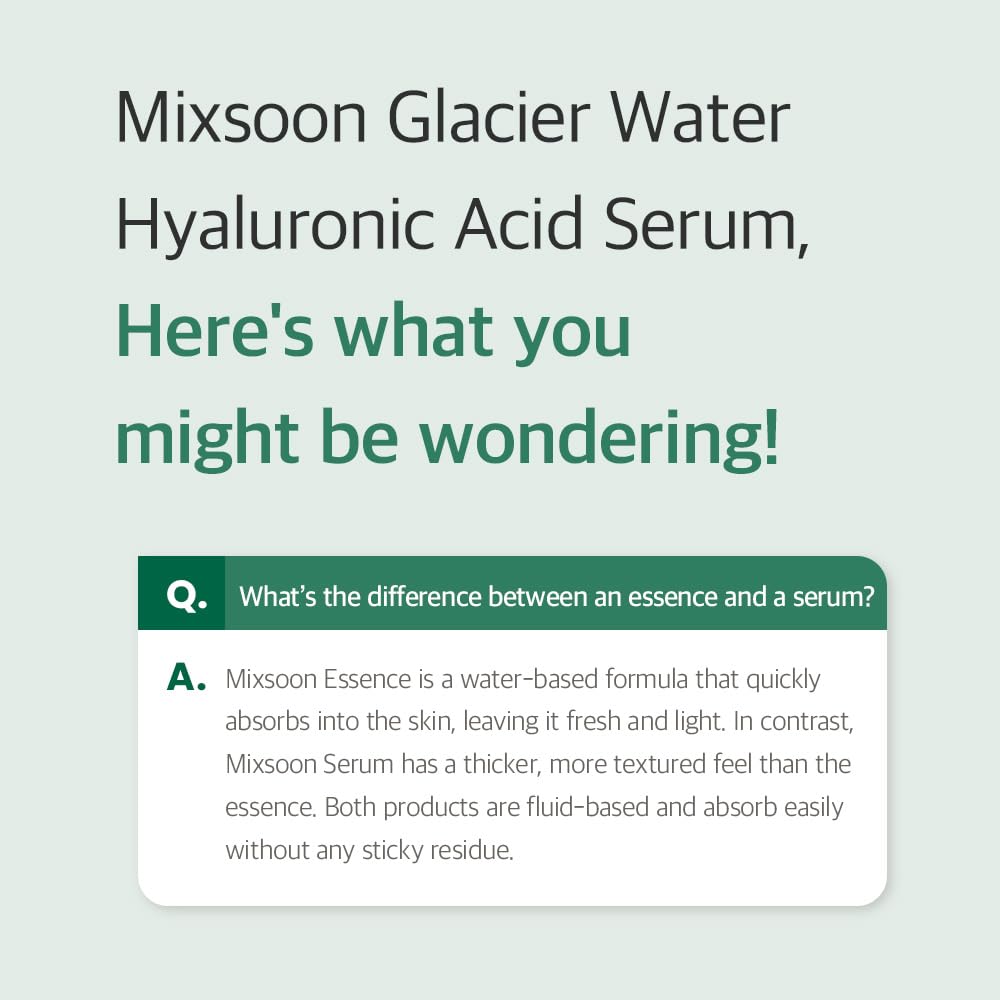 Mixsoon Glacier Water Serum bottle close-up for lasting hydration