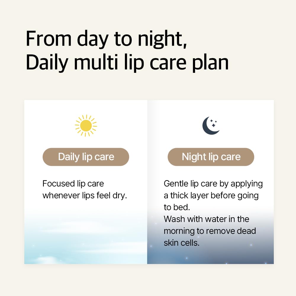 Mixsoon lip-mask-application swirl demonstrates daily and overnight use.